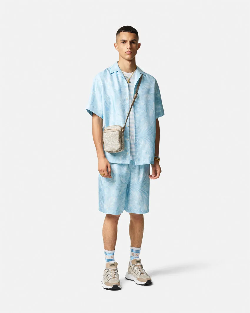 Versace Barocco-Printed Elasticated Waistband Shorts