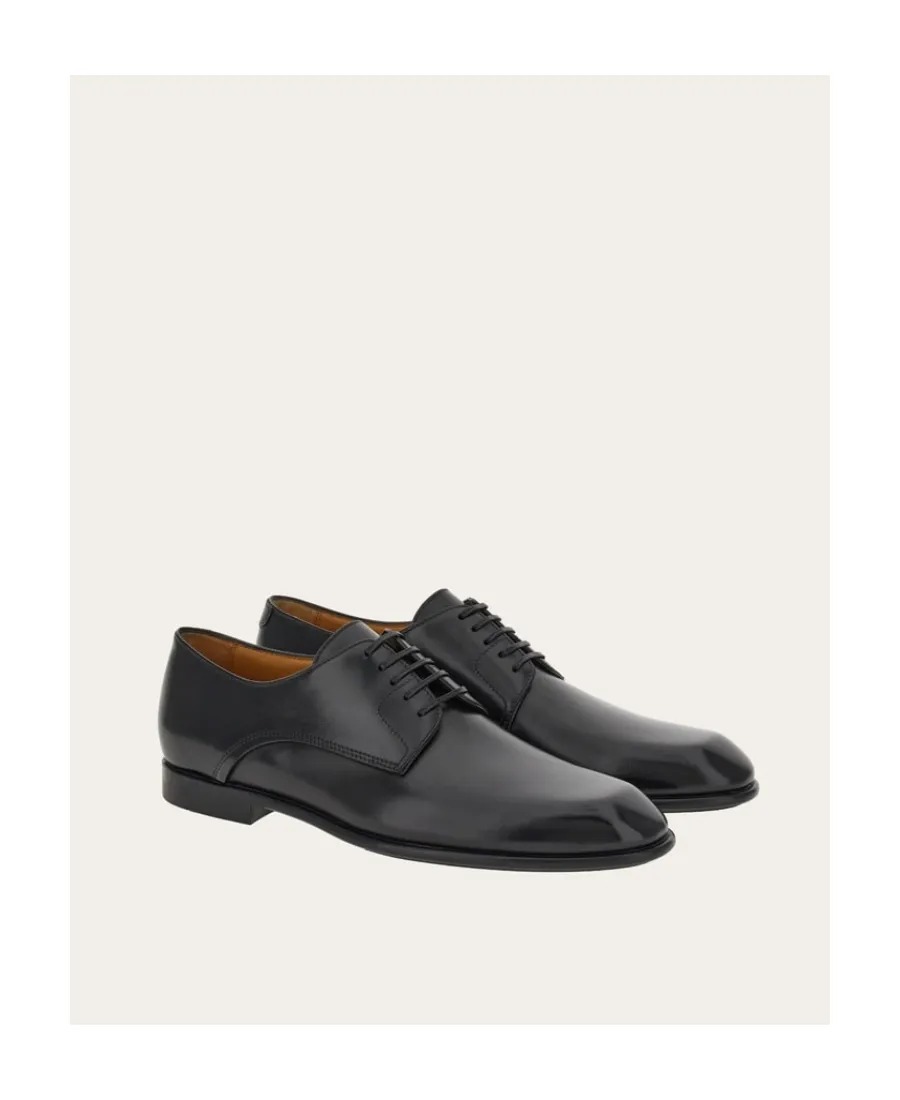 Salvatore Ferragamo Almond-Toe Lace-Up Derby Shoes