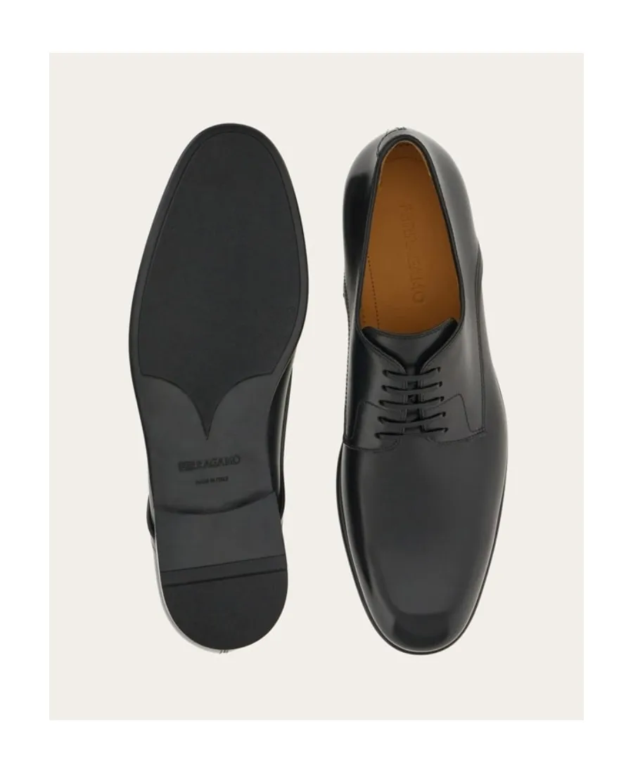Salvatore Ferragamo Almond-Toe Lace-Up Derby Shoes