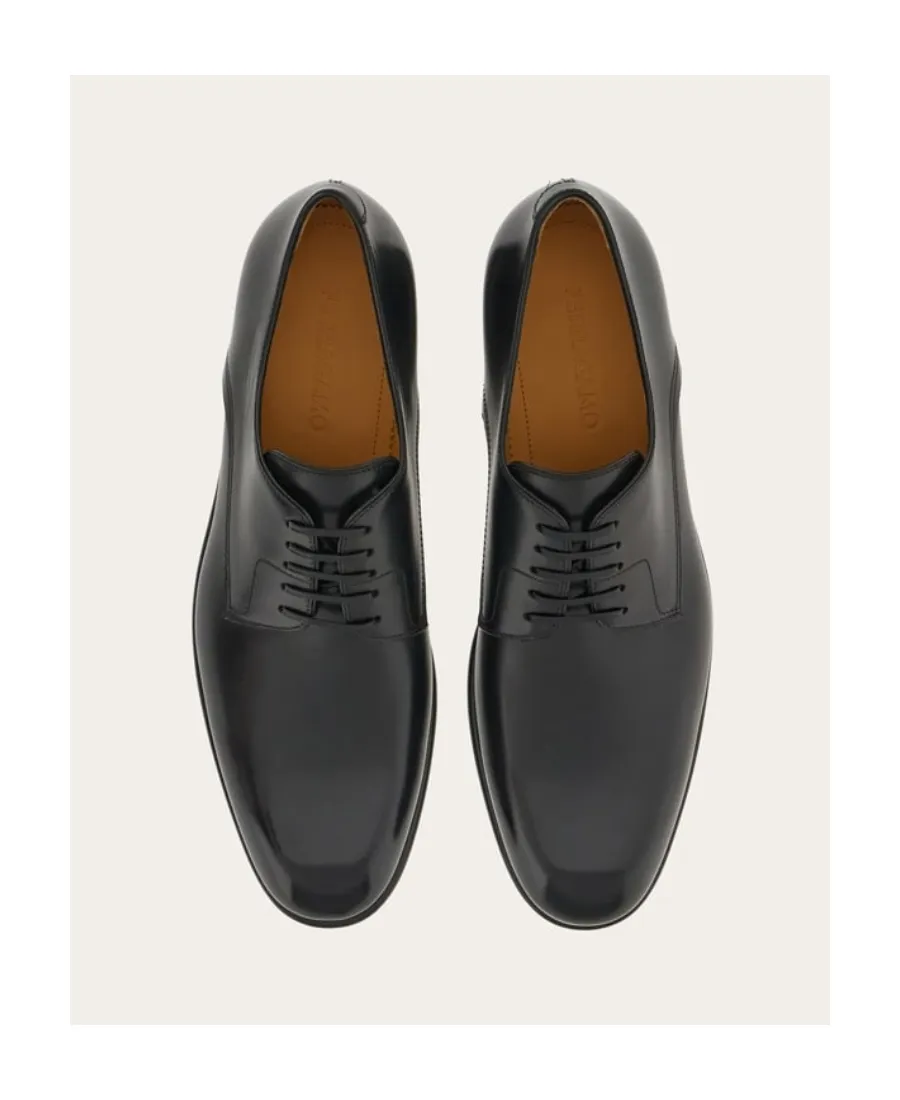 Salvatore Ferragamo Almond-Toe Lace-Up Derby Shoes