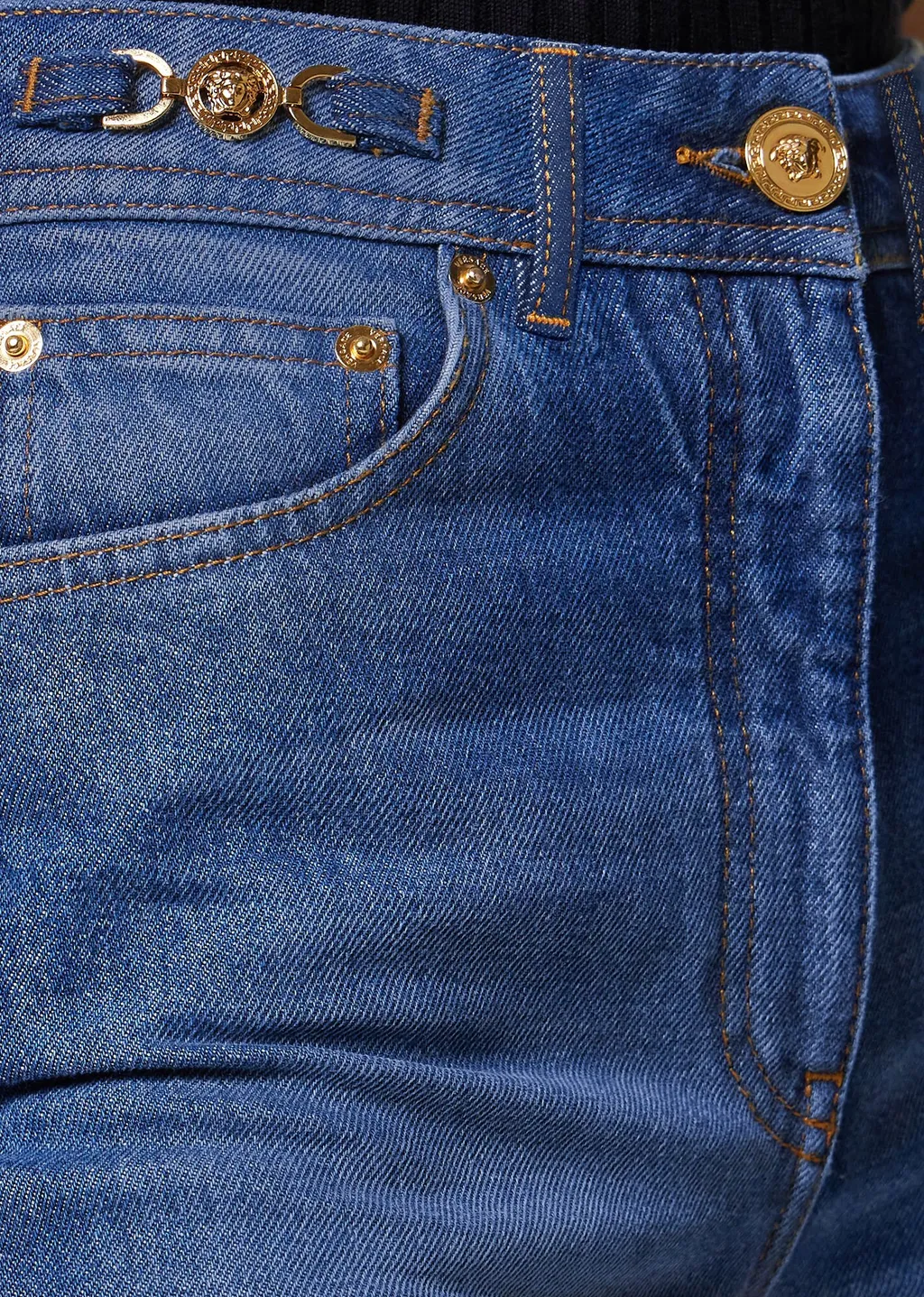Versace High-Waist Straight-Leg Jeans
