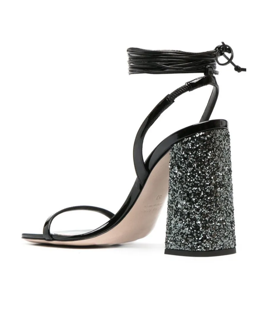 Glitter-Heel Sandals