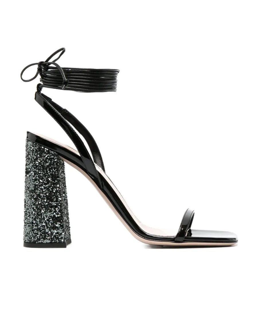 Glitter-Heel Sandals