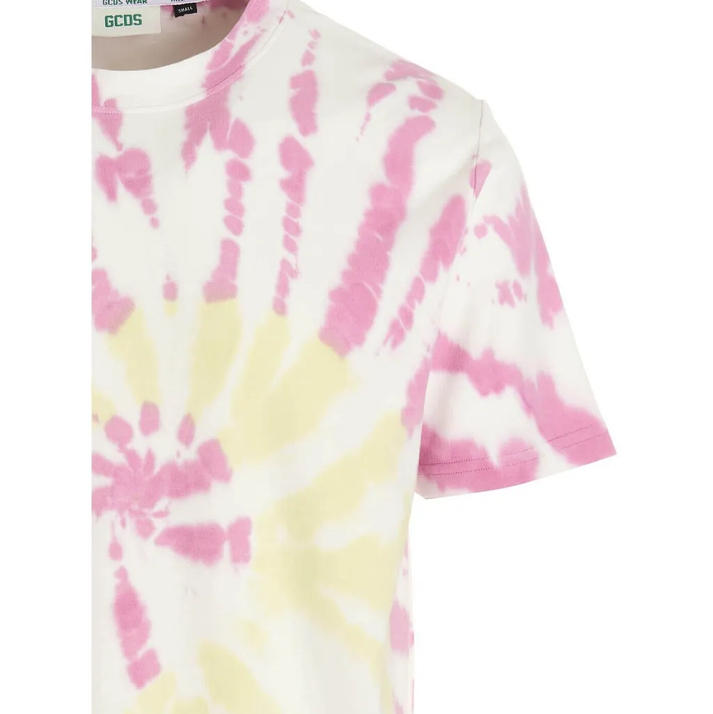 Gcds Logo Printed Tie-Dye Crewneck T-Shirt