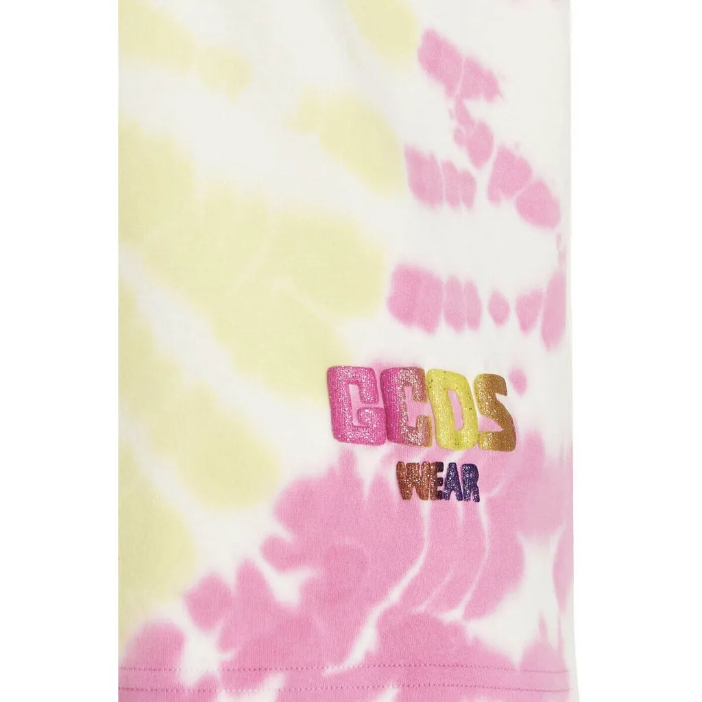 Gcds Logo Printed Tie-Dye Crewneck T-Shirt