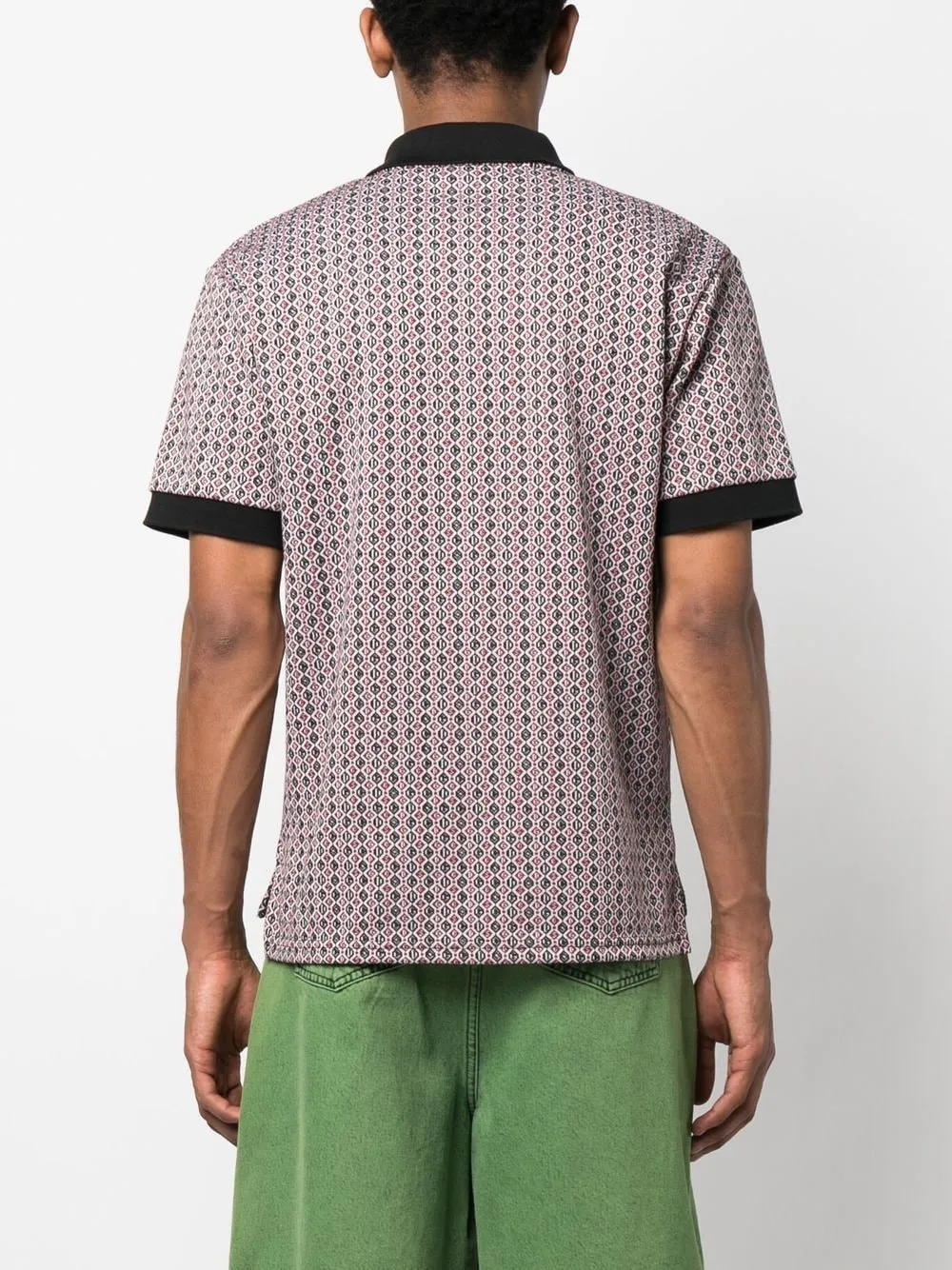 Logo-Patch Jacquard Polo Shirt