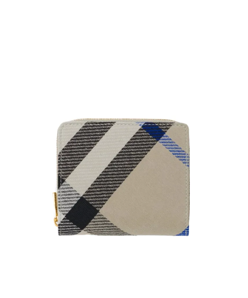 Burberry Checkered Zip-Around Wallet