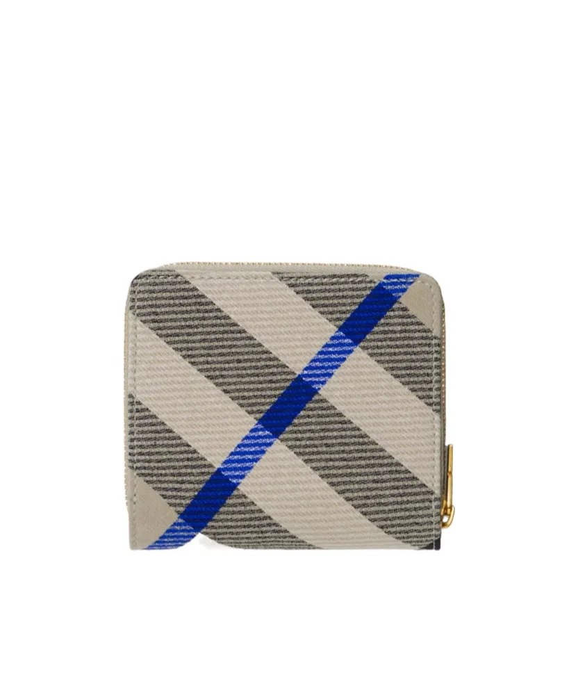 Burberry Checkered Zip-Around Wallet