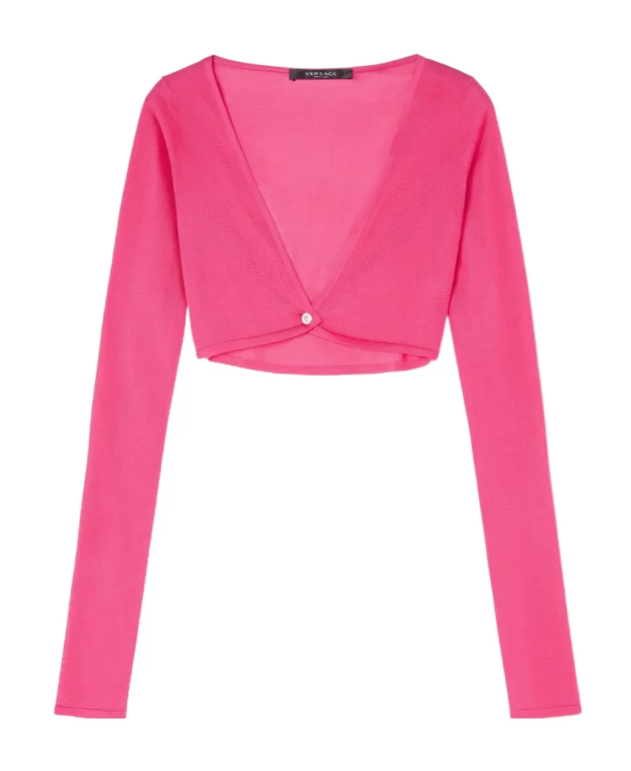 Medusa Cropped Buttoned Cardigan