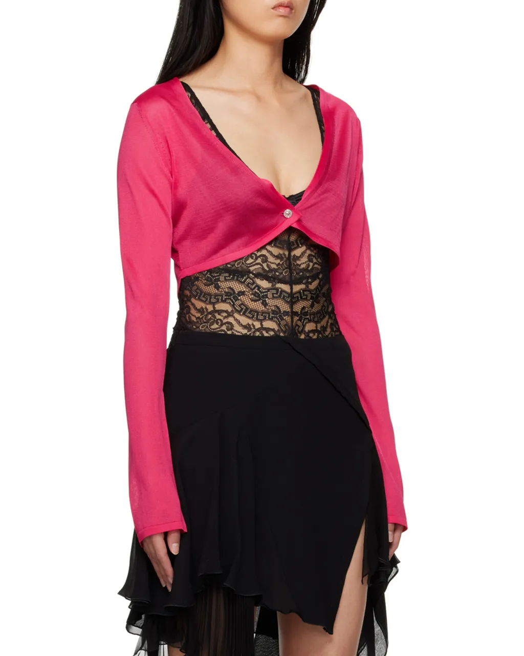 Medusa Cropped Buttoned Cardigan