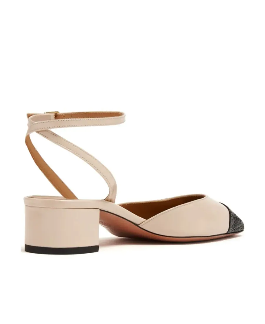 Two-Tone Thick Heel Shoes