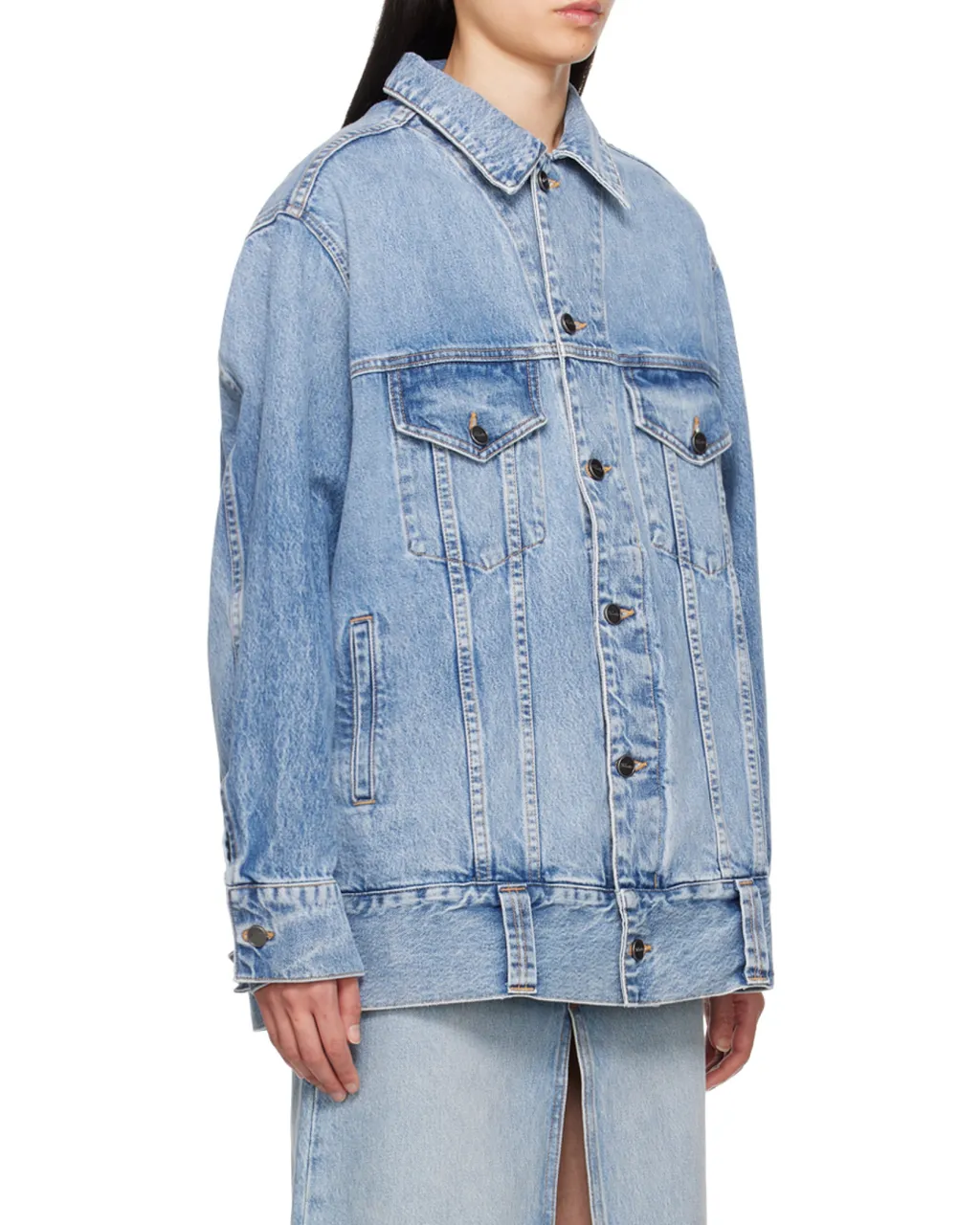 Khaite Rizzo Buttoned Denim Jacket