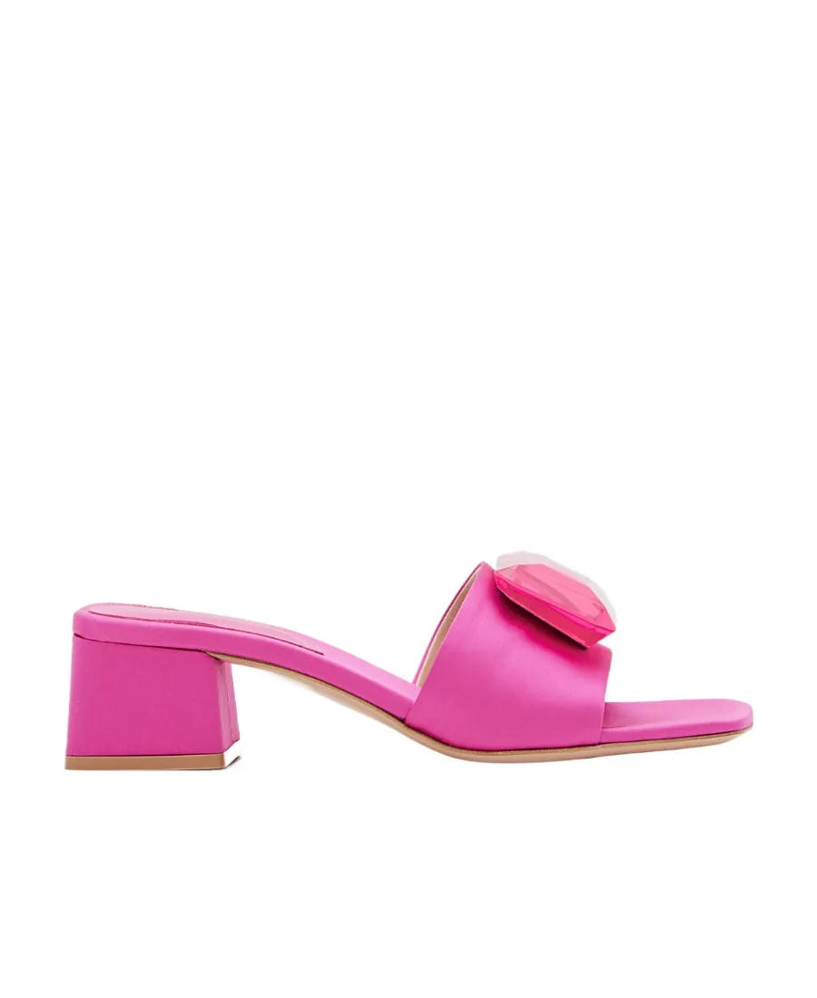 Gianvito Rossi Square Toe Slip-On Sandals