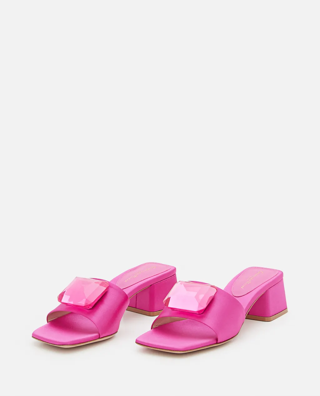 Gianvito Rossi Square Toe Slip-On Sandals