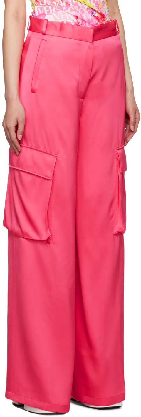 Versace High-Waisted Wide-Leg Cargo Pants
