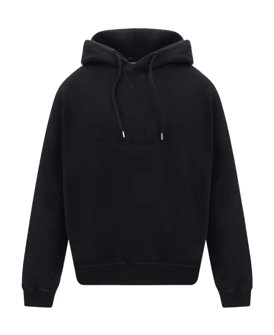 Dsquared2 Logo Embossed Drawstring Hoodie