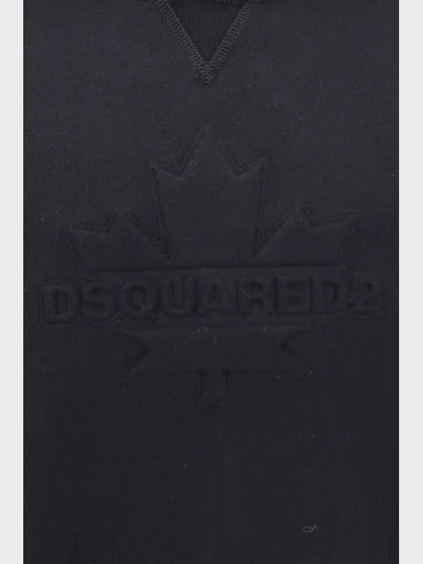 Dsquared2 Logo Embossed Drawstring Hoodie