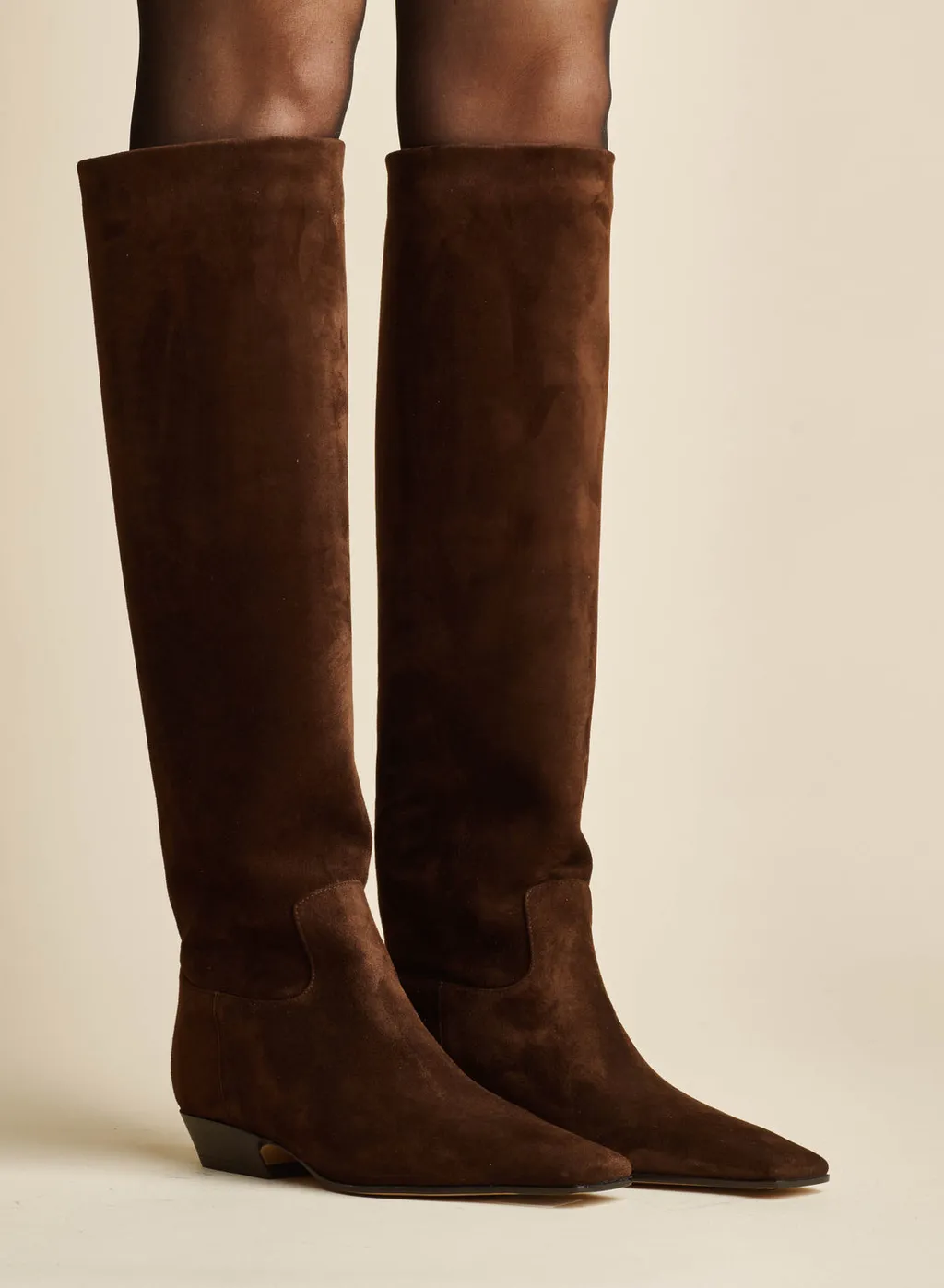 Khaite The Marfa Classic Flat Knee High Boots