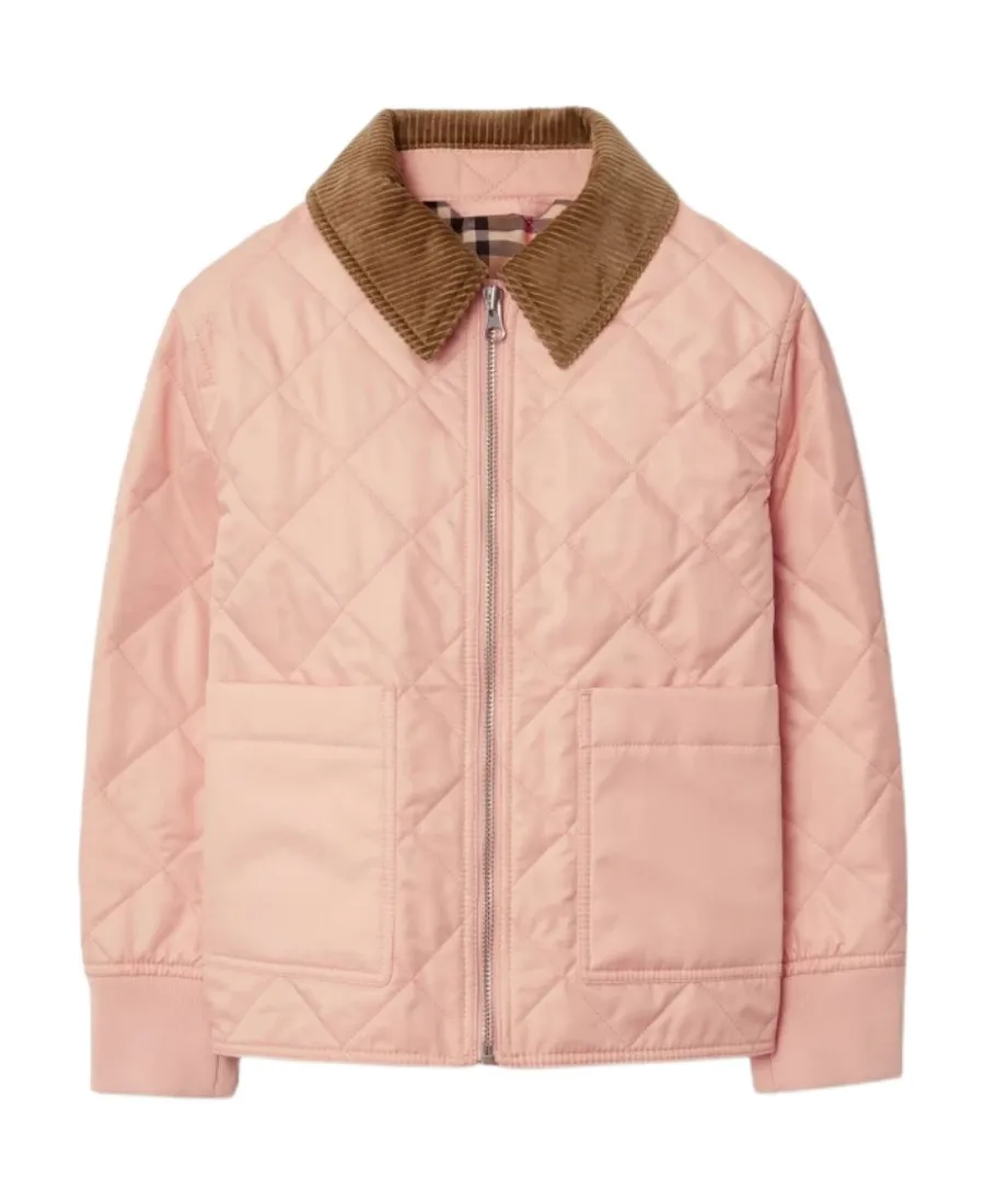 Burberry Kids Otis Quilted Zipped Jacket