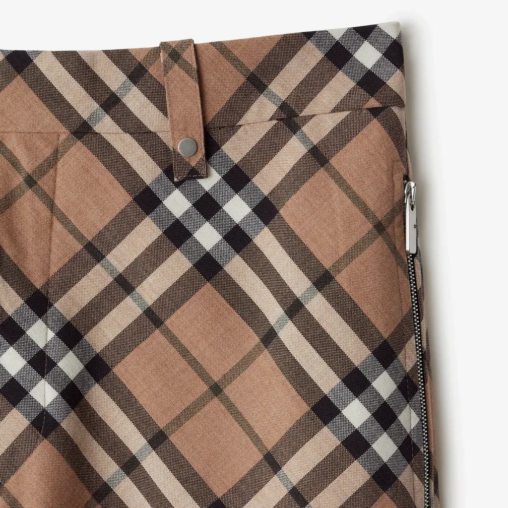 Burberry Checked Straight-Leg Tailored Trousers
