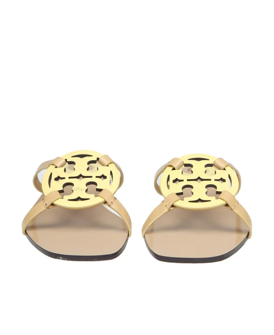 Tory Burch Miller Double T Logo Plaque Slip-On Slides
