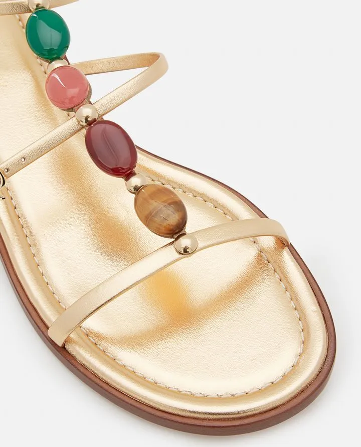 Gianvito Rossi Shanti Embellished Flat Sandals
