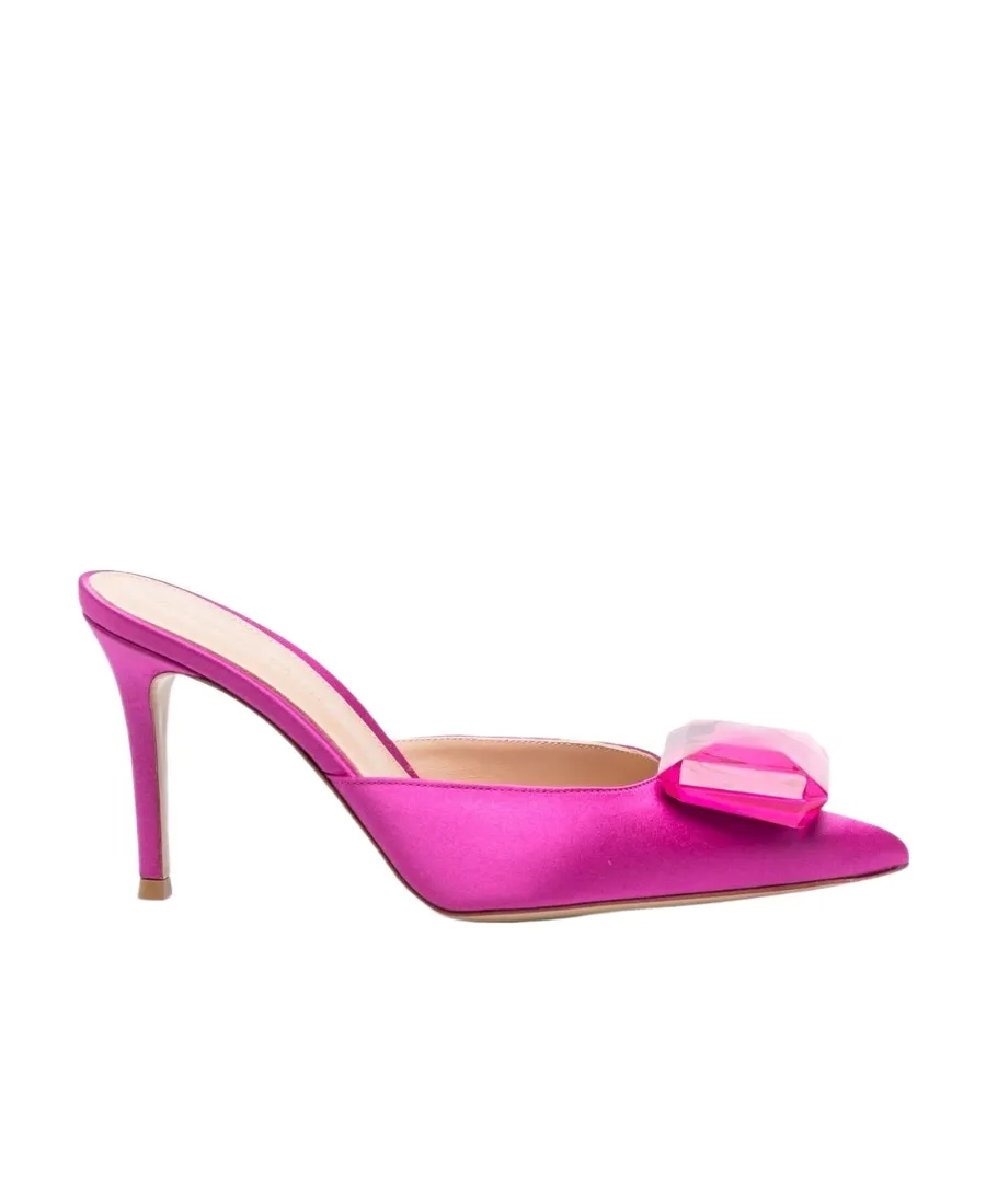 90Mm Crystal-Detail Satin Pumps