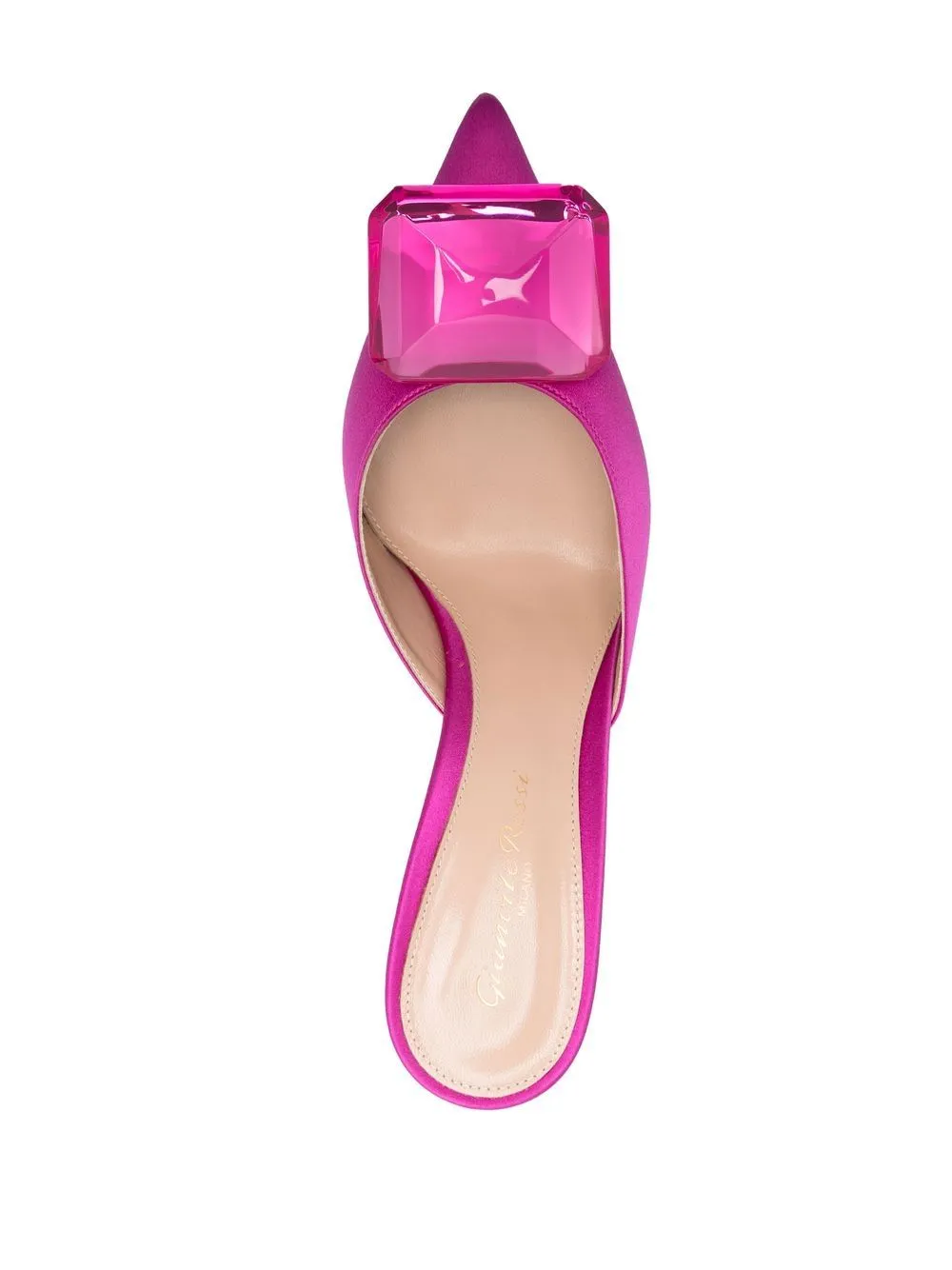 90Mm Crystal-Detail Satin Pumps