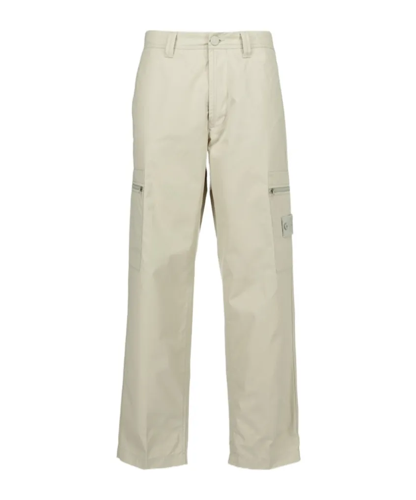 Stone Island Mid-Rise Compass-Badge Wide-Leg Trousers