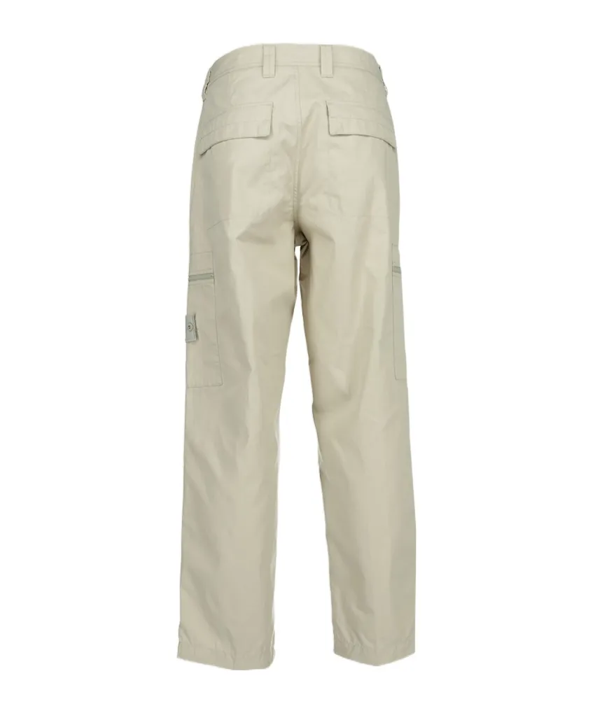 Stone Island Mid-Rise Compass-Badge Wide-Leg Trousers