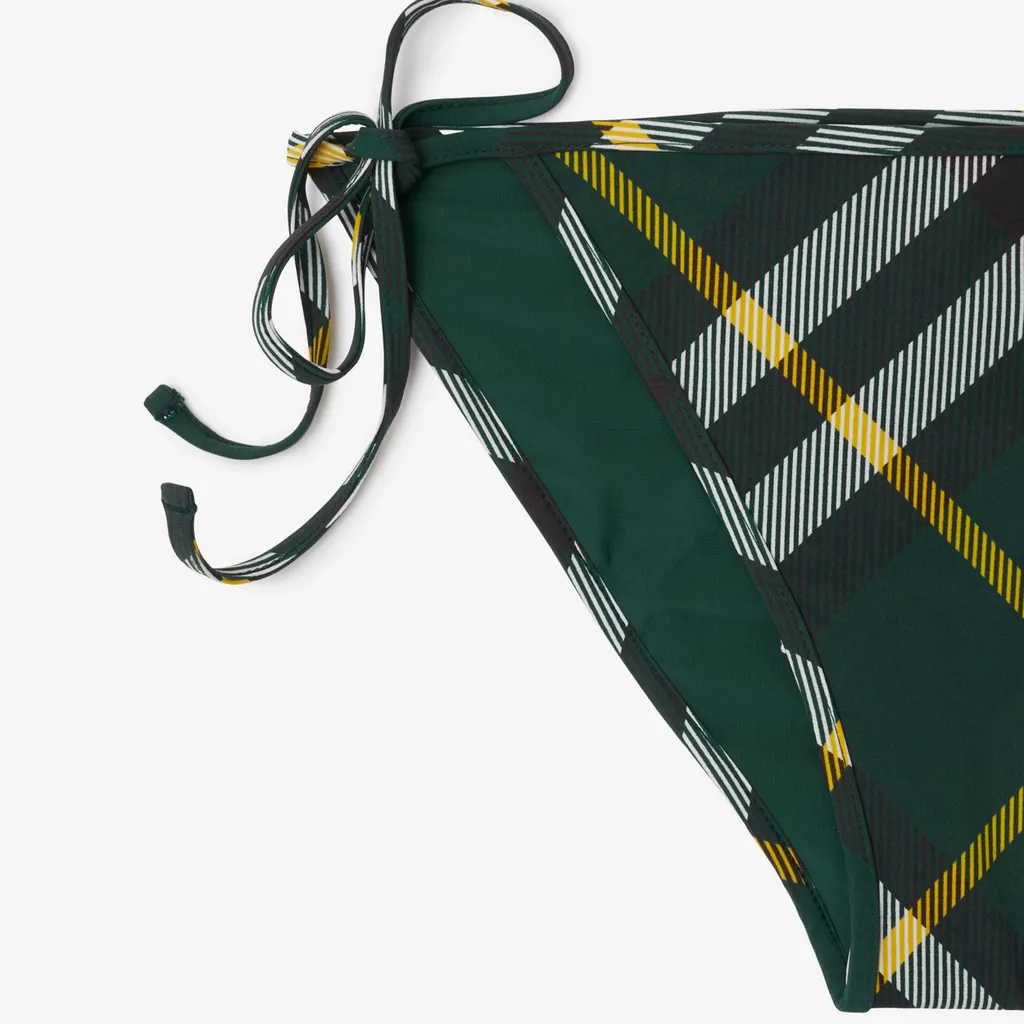Burberry Checked Side-Tied Bikini Bottoms