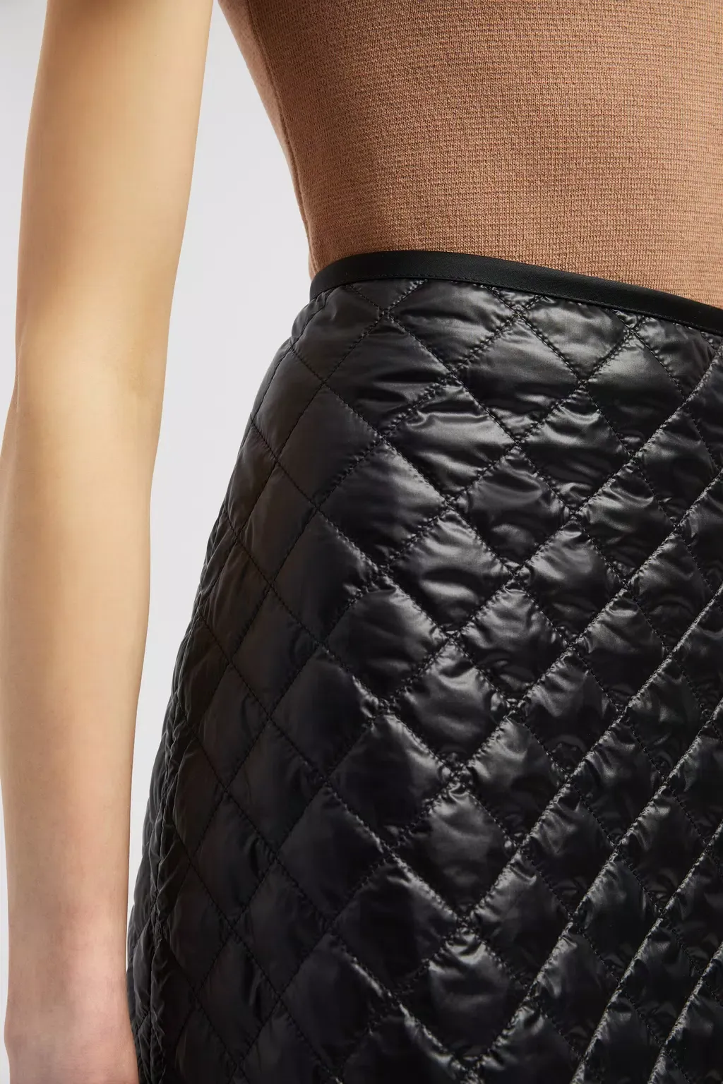 Moncler Logo Patch Quilted Mini Skirt