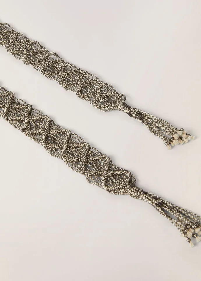 Loe Macram é Tassel Belt