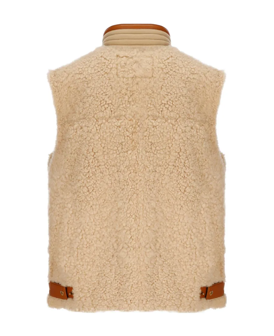 High-Neck Splicing Vest