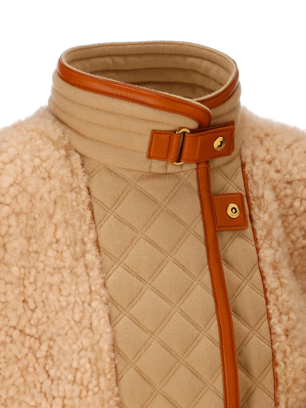High-Neck Splicing Vest