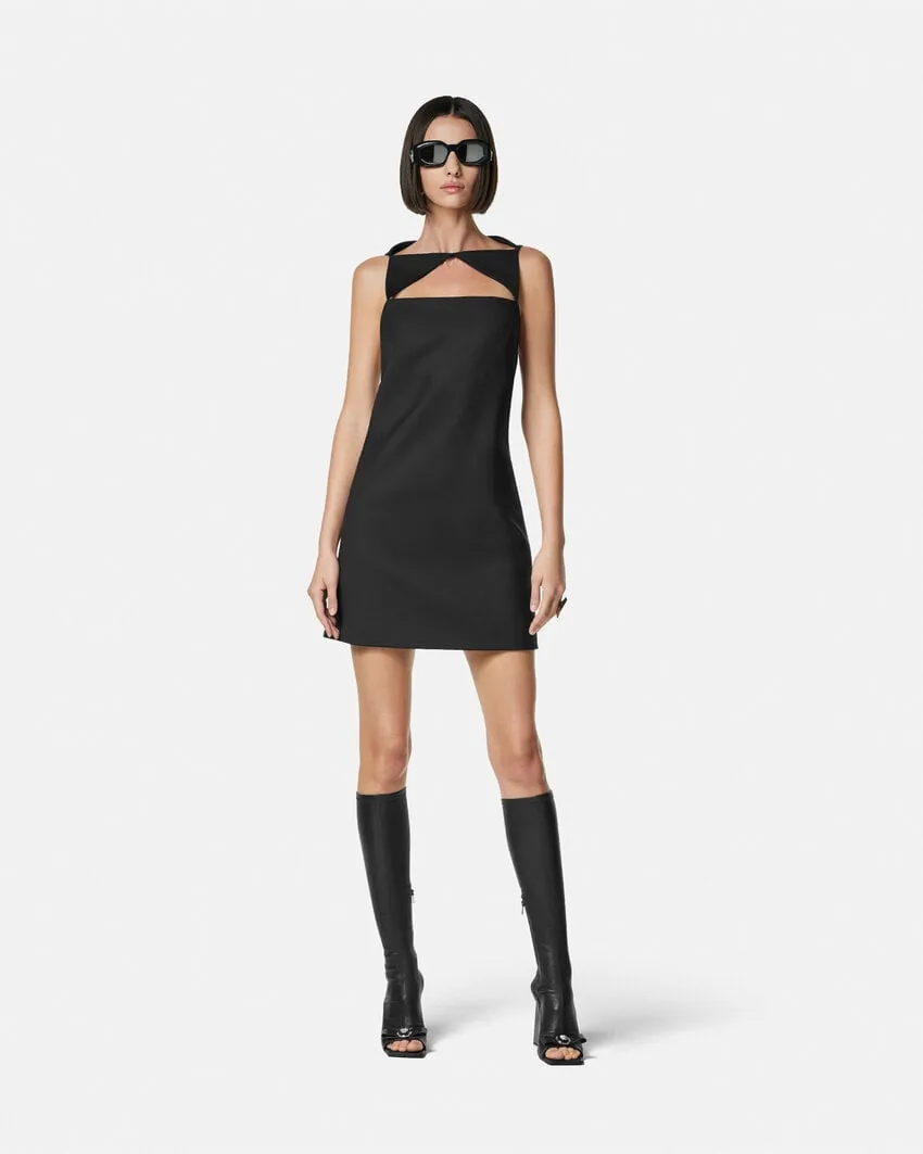 Versace Cut-Out Open-Back Sleeveless Mini Dress