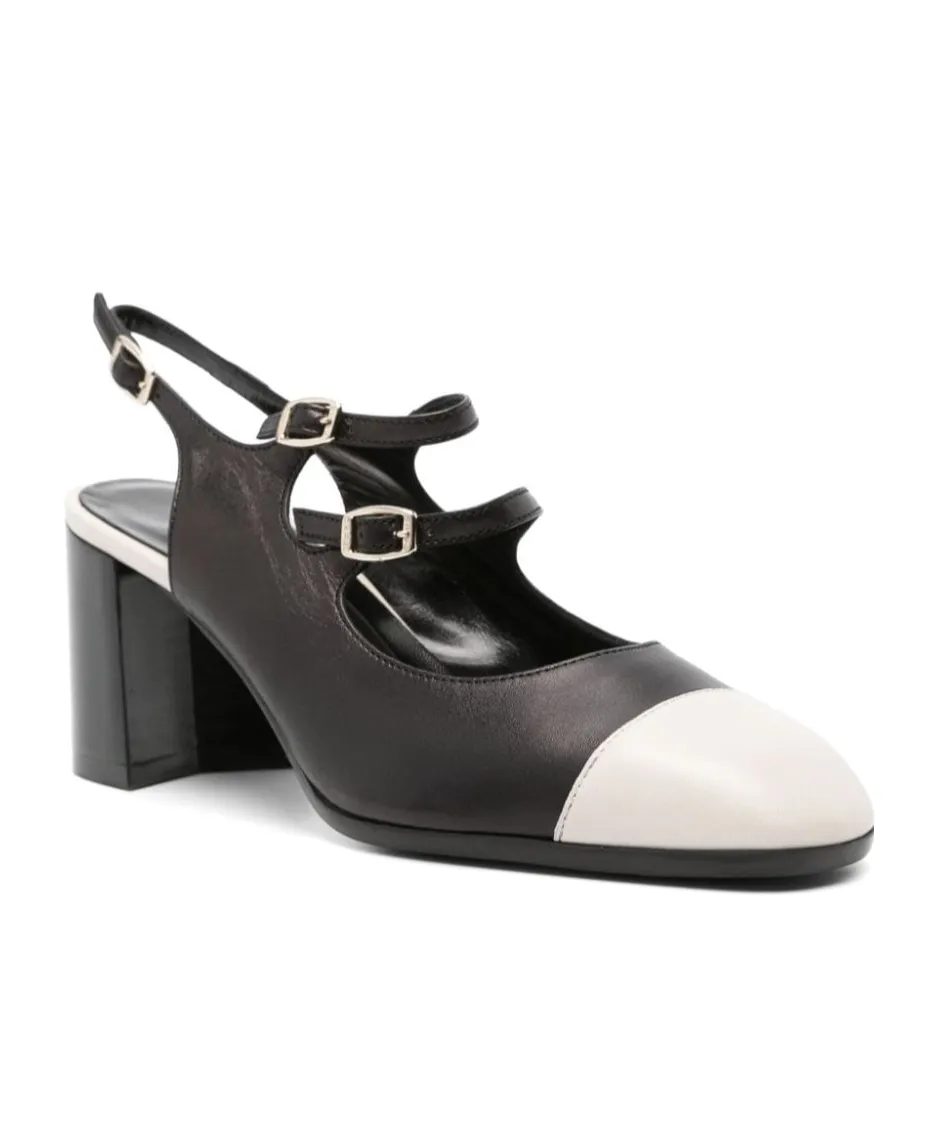 Carel Paris Papaya Colour-Block Slingback Pumps