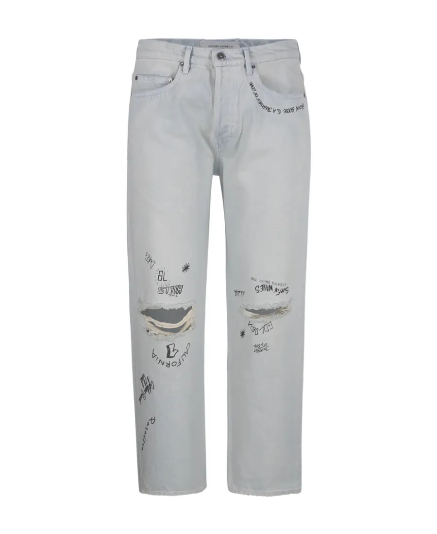 Golden Goose Deluxe Brand Distressed Cropped Jeans