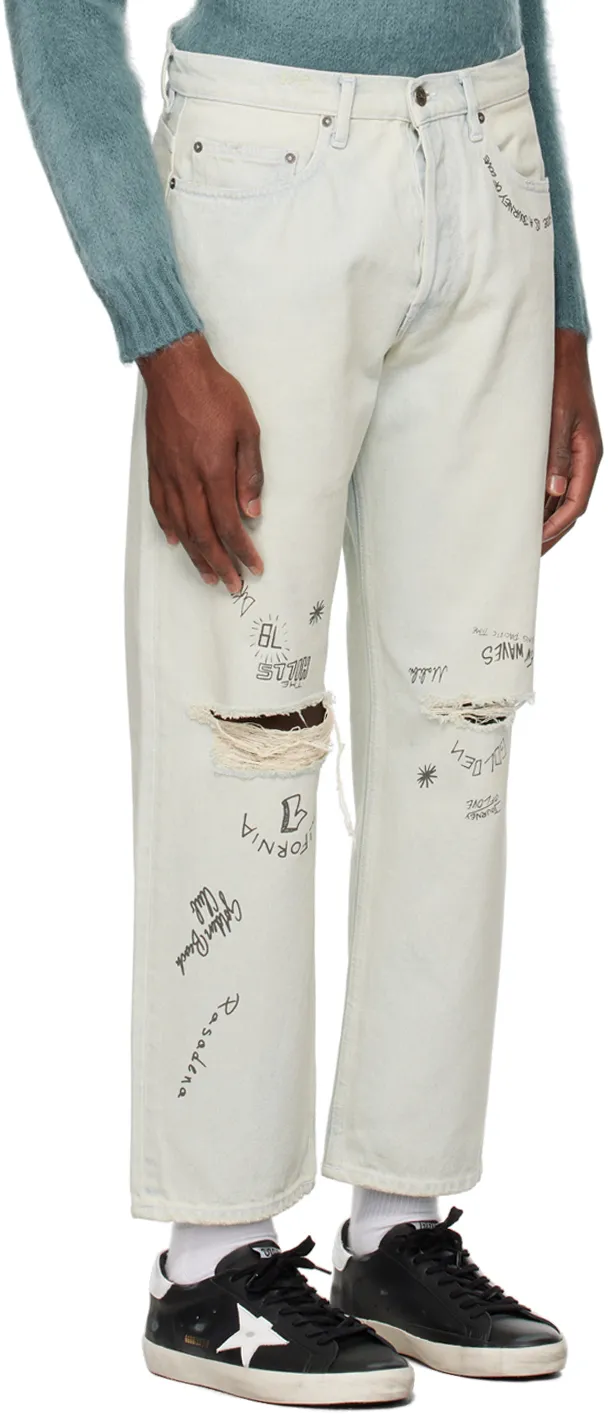Golden Goose Deluxe Brand Distressed Cropped Jeans
