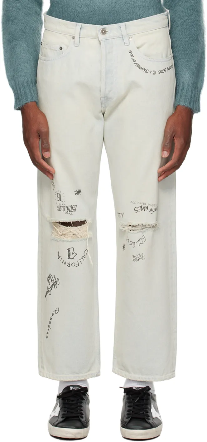 Golden Goose Deluxe Brand Distressed Cropped Jeans