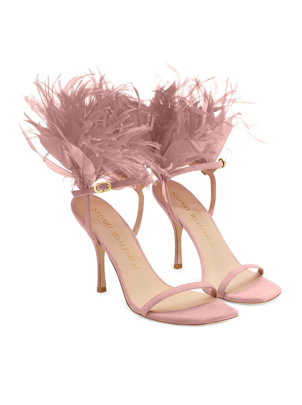 Feather High-Heeled Sandals