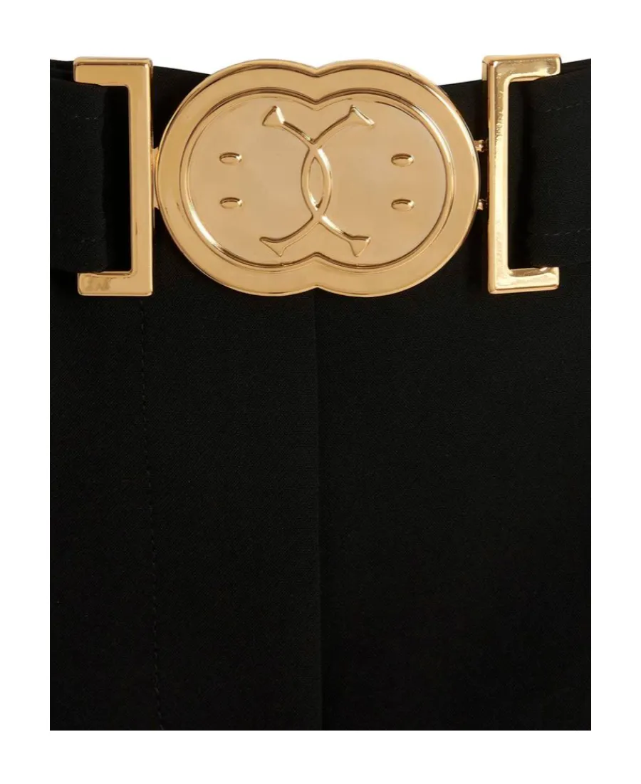 Moschino Smiley Buckled Tailored Pants