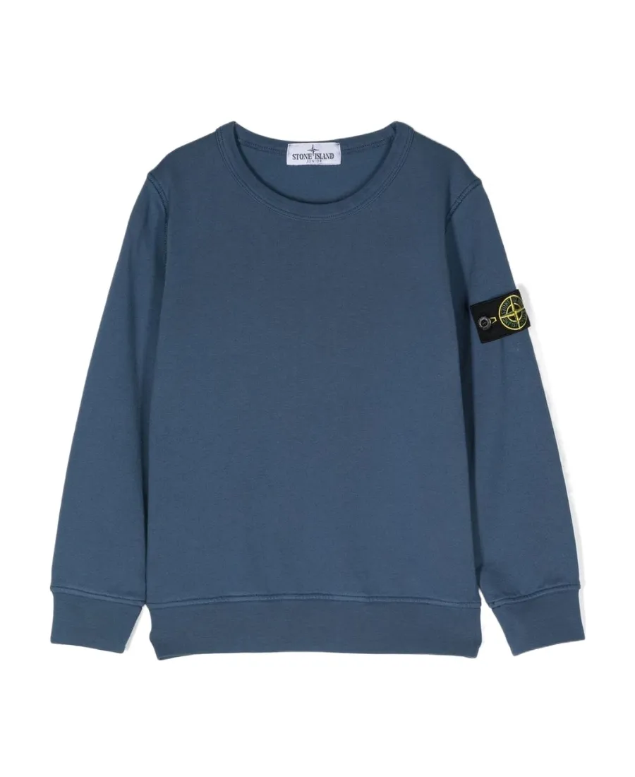 Stone Island Junior Logo Patch Crewneck Sweatshirt