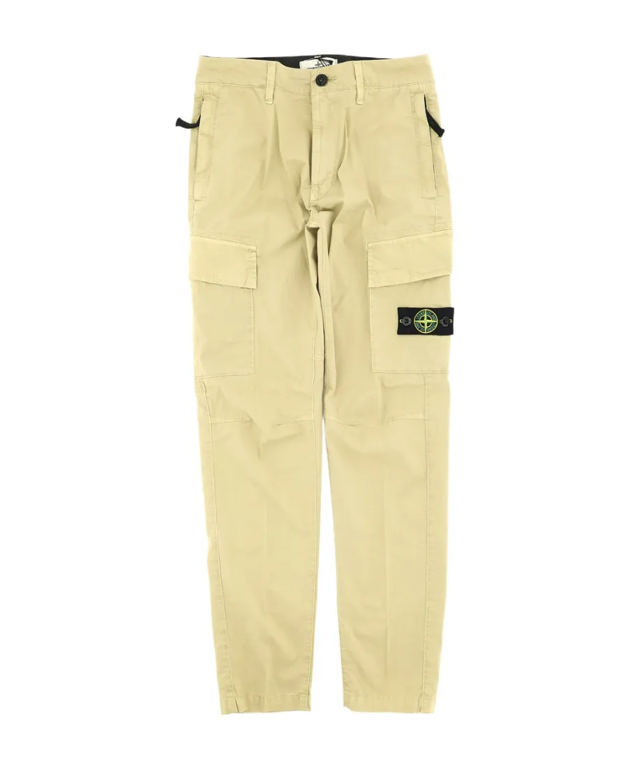Stone Island Junior Logo Patch Cargo Trousers