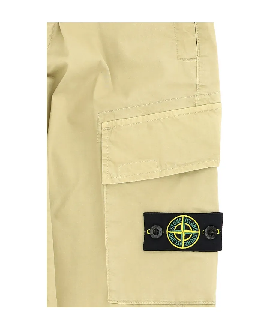 Stone Island Junior Logo Patch Cargo Trousers