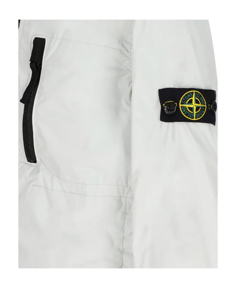 Stone Island Junior Long-Sleeved Zip-Up Bomber Jacket