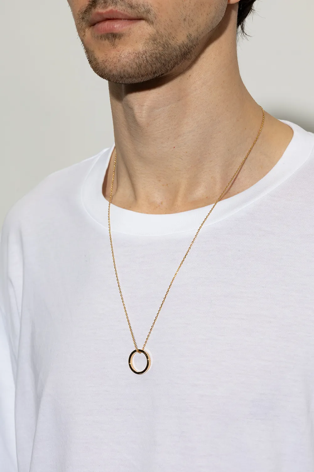 Maison Margiela Ring-Pendant Detailed Necklace