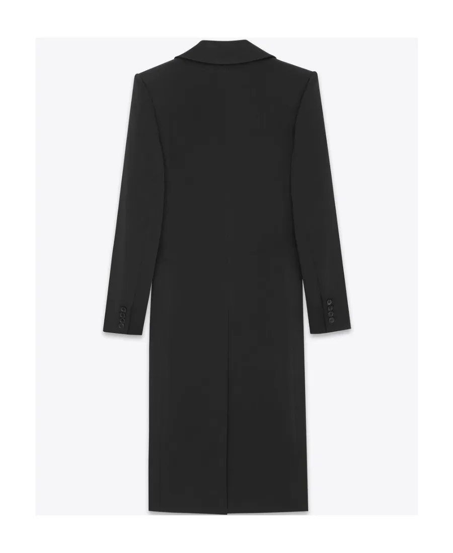 Single-Breasted Coat In Crepe Satin