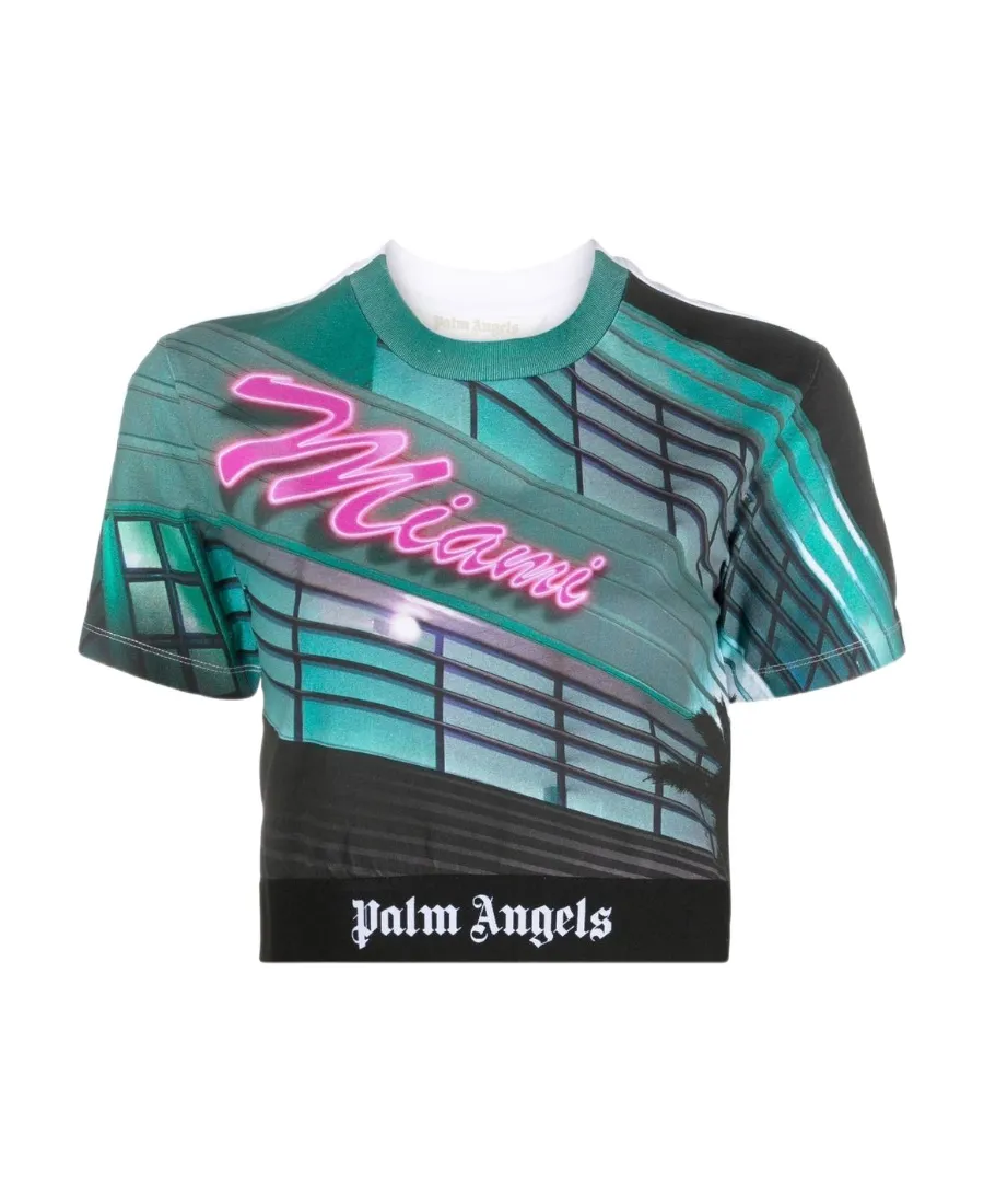 Miami Print Crop T-Shirt