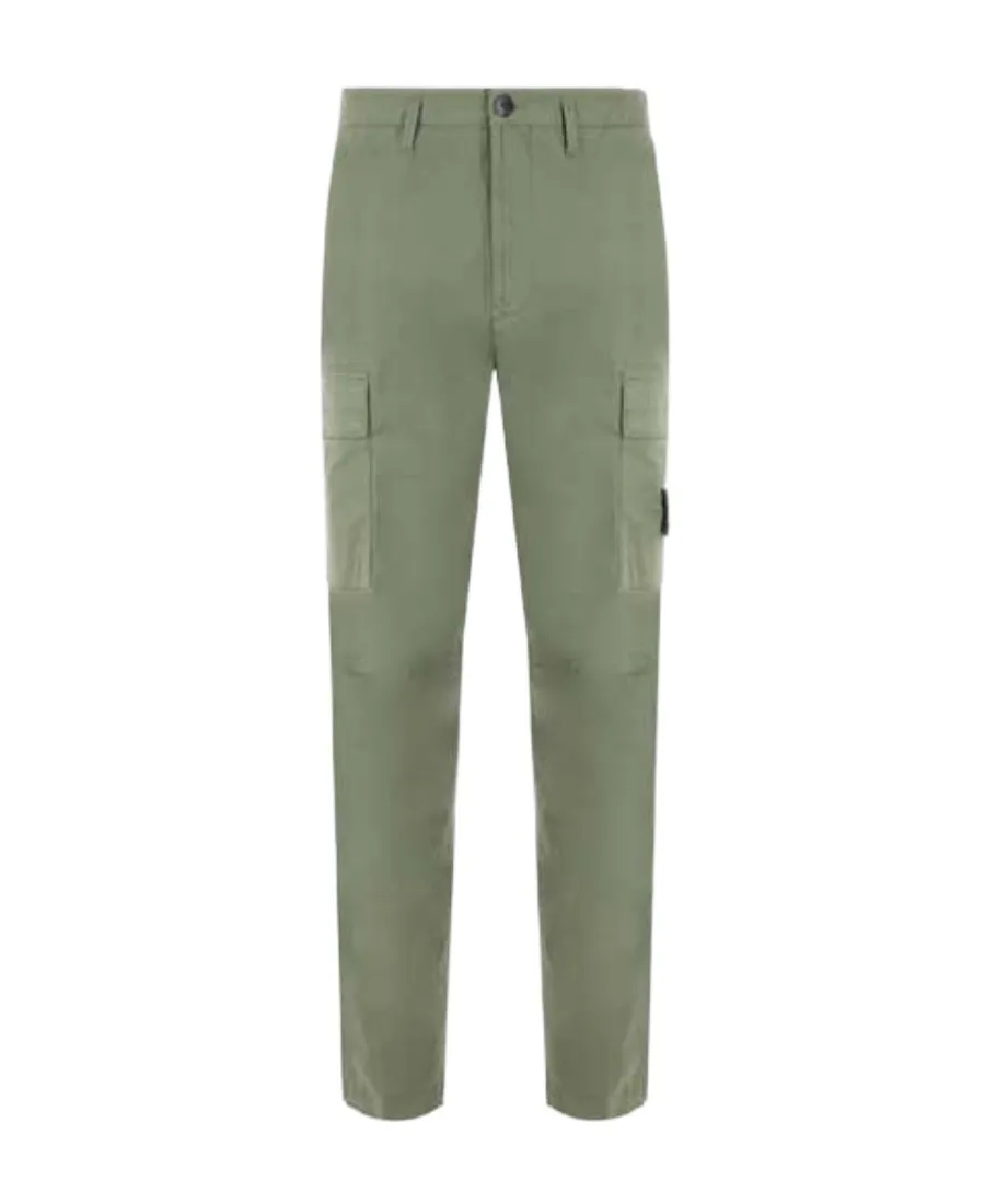 Stone Island Logo Patch Cargo Pants